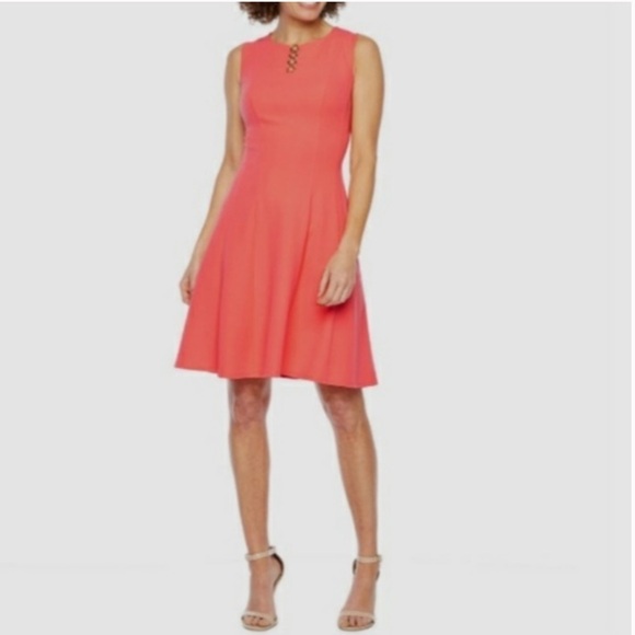 Alyx Dresses | 12p- Alyx Sleeveless Fit N Flare Dress | Color: Orange | Size: 12p | Plus_Size_Gals's Closet